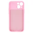 Silicone Camshield iPhone 14 Pro hátlap, tok, rózsaszín