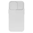 Silicone Camshield iPhone 14 Plus hátlap, tok, bézs