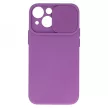 Silicone Camshield iPhone 14 Pro Max hátlap, tok, lila