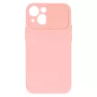 Silicone Camshield iPhone 14 Pro Max hátlap, tok, rózsaszín