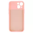 Silicone Camshield iPhone 14 Pro Max hátlap, tok, rózsaszín