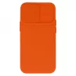 Silicone Camshield iPhone 14 Pro Max hátlap, tok, narancssárga