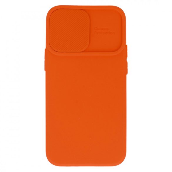 Silicone Camshield iPhone 14 Pro Max hátlap, tok, narancssárga