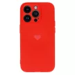 Vennus Silicone Heart Case iPhone 14 Pro hátlap, tok, piros
