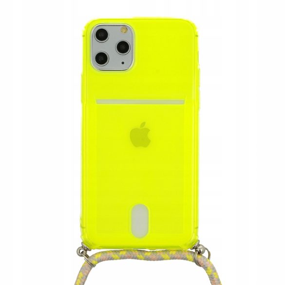 Strap Fluo Case iPhone 7/8/SE (2020/2022) nyakpántos hátlap, tok, lime zöld