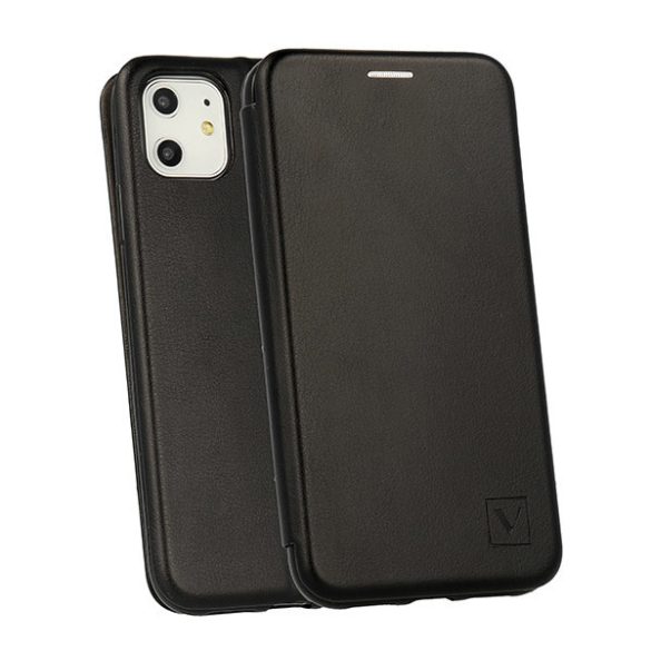 Vennus Elegance Case Xiaomi Redmi 9A oldalra nyíló tok, fekete