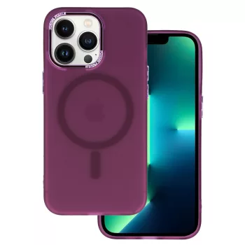   Magnetic Frosted Case iPhone 14 Pro MagSafe hátlap, tok, lila