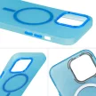 Magnetic Frosted Case iPhone 14 Pro Max MagSafe hátlap, tok, kék