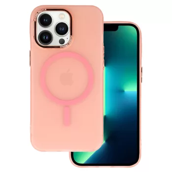   Magnetic Frosted Case iPhone 14 Pro Max MagSafe hátlap, tok, rózsaszín