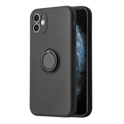 Silicone Ring iPhone 7/8/SE (2020/2022) hátlap, tok, fekete