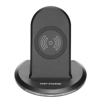   U8 Wireless Charger Qi, MagSafe kompatibilis vezeték nélküli asztali töltő, gyorstöltő, 2.1A,, fekete