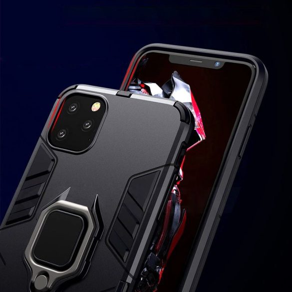 Armor Ring Huawei Huawei P Smart (2021)/Y7A ütésálló hátlap, tok, fekete