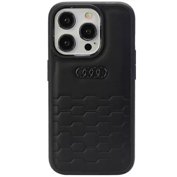   Audi GT Synthetic Leather iPhone 15 Pro Max (AU-TPUPCIP15PM-GT/D2-BK) hátlap, tok, fekete