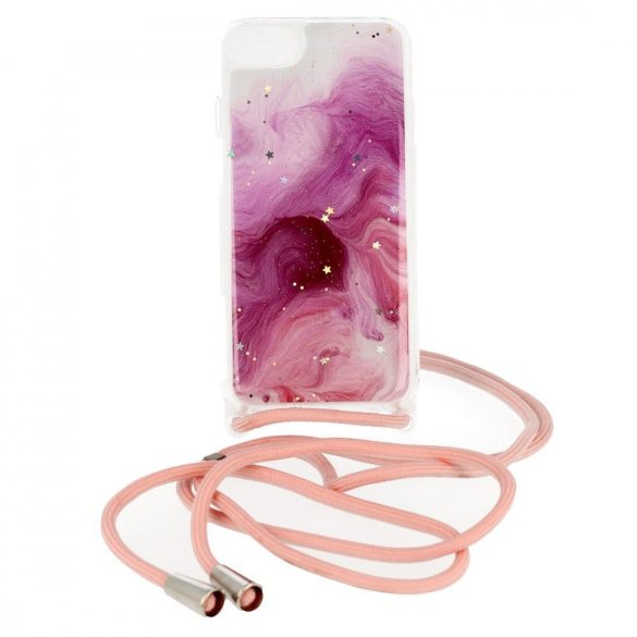 Rope Glitter case iPhone 11 Pro Max hátlap, tok, rózsaszín