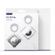 Dux Ducis Silicone Fit 2db Apple Airtag tok, kulcskarikával, fekete-fehér