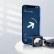 Dux Ducis Silicone Fit 2db Apple Airtag tok, kulcskarikával, fekete-fehér