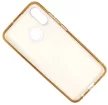 Glitter Case Gold Flower Samsung Galaxy A7 (2018) hátlap, tok, arany