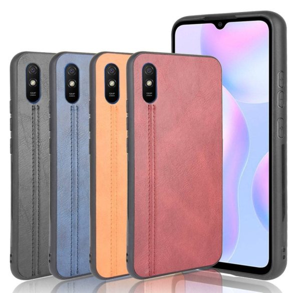 Leather Slim Case Xiaomi Redmi 9A/9AT/9i eredeti bőr, hátlap, tok, fekete