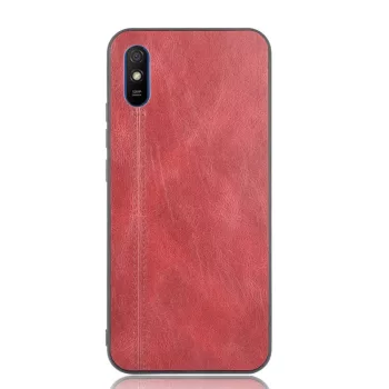   Leather Slim Case Xiaomi Redmi 9A/9AT/9i eredeti bőr, hátlap, tok, piros