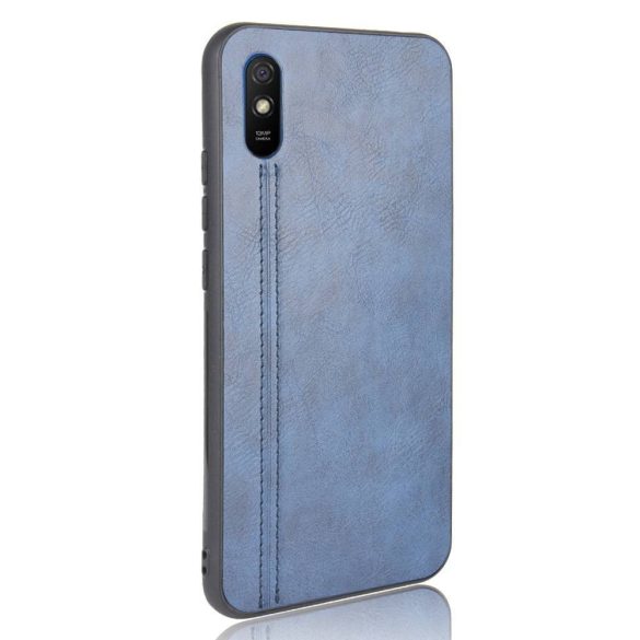 Leather Slim Case Xiaomi Redmi 9A/9AT/9i eredeti bőr, hátlap, tok, kék