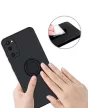 Silicone Ring Magnetic Samsung Galaxy A72 4G/5G hátlap, tok, fekete