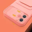 Silicone Lens Samsung Galaxy A12 hátlap, tok, rózsaszín
