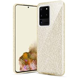 Glitter Case Samsung Galaxy S20 hátlap, tok, arany