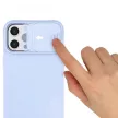 Silicone Lens Samsung Galaxy A72 4G/5G hátlap, tok, világoskék