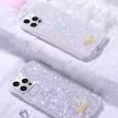 Sulada iPhone 13 Pro Luminous Glitter hátlap, tok, rózsaszín