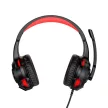 Kaku KSC-586 Led RGB Gaming vezetékes fejhallgató mikrofonnal, 2X 3.5mm jack+ USB vezetékes fejhallgató, fekete-piros