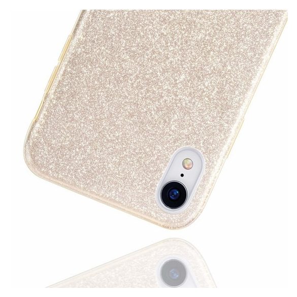 Glitter Case Samsung Galaxy A30 hátlap, tok, arany