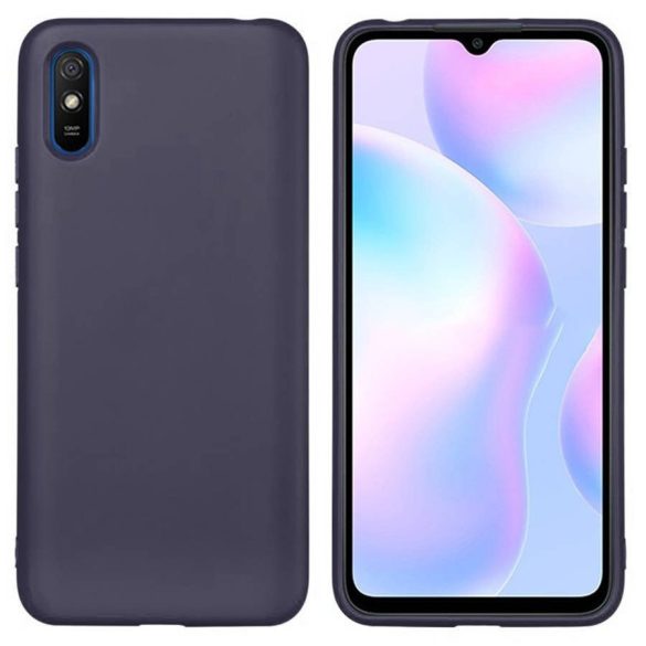 Silicone Case Xiaomi Redmi 9A/9AT/9i hátlap, tok, sötétkék