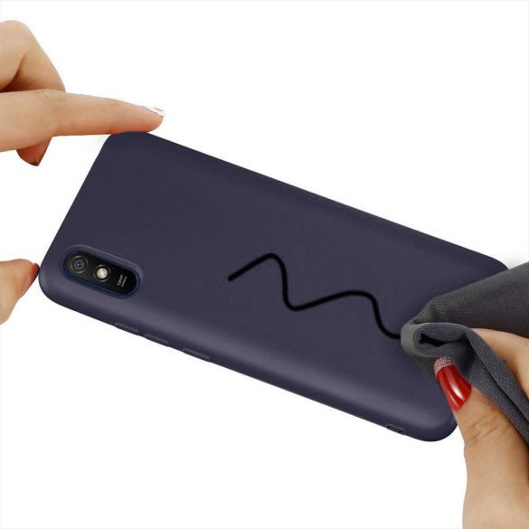 Silicone Case Xiaomi Redmi 9A/9AT/9i hátlap, tok, sötétkék