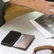 UNIQ book Journa iPhone 12/12 Pro 6,1" oldalra nyíló tok, sötétszürke