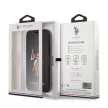 US Polo USFLBKP12SPUGFLBK iPhone 12 mini 5,4" oldalra nyíló tok Polo Embroidery Collection, fekete
