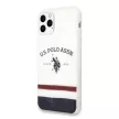 US Polo hátlap, tok USHCN65PCSTRB iPhone 11 Pro Max Tricolor Pattern Collection, fehér