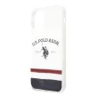US Polo hátlap, tok USHCN65PCSTRB iPhone 11 Pro Max Tricolor Pattern Collection, fehér