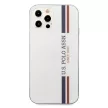 US Polo hátlap, tok USHCP12MPCUSSWH iPhone 12/12 Pro 6,1" Tricolor Collection, fehér