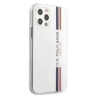 US Polo hátlap, tok USHCP12MPCUSSWH iPhone 12/12 Pro 6,1" Tricolor Collection, fehér