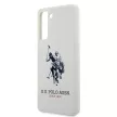 US Polo hátlap, tok USHCS21MSLHRWH Samsung Galaxy S21+ G996 Silicone Logo, fehér