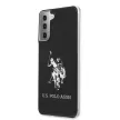 US Polo hátlap, tok USHCS21MTPUHRBK Samsung Galaxy S21+ G996 Shiny Big Logo, fekete