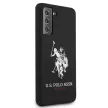 US Polo hátlap, tok USHCS21SSLHRBK Samsung Galaxy S21 G991 Silicone Logo, fekete