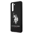 US Polo hátlap, tok USHCS21SSLHRBK Samsung Galaxy S21 G991 Silicone Logo, fekete