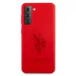 US Polo hátlap, tok USHCS21SSLHRTRE Samsung Galaxy S21 G991 Silicone On Tone, piros