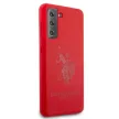 US Polo hátlap, tok USHCS21SSLHRTRE Samsung Galaxy S21 G991 Silicone On Tone, piros