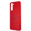 US Polo hátlap, tok USHCS21SSLHRTRE Samsung Galaxy S21 G991 Silicone On Tone, piros