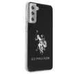 US Polo hátlap, tok USHCS21STPUHRBK Samsung Galaxy S21 G991 Shiny Big Logo, fekete