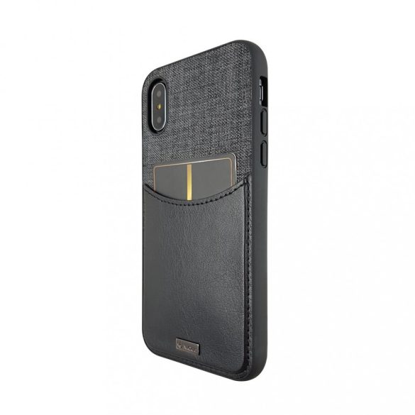 Uunique iPhone X/XS Reflect Pocket Hard Shell hátlap, tok, fekete