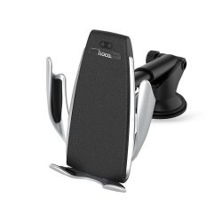   Hoco CA34 Wireless charging infra érzékelős vezeték nélküli autós telefontartó műszerfalra, szélvédőre, szellőzőrácsra, ezüst