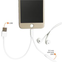   Lightning átalakító Apple készülékekhez 3,5 mm mini jack és USB, fehér